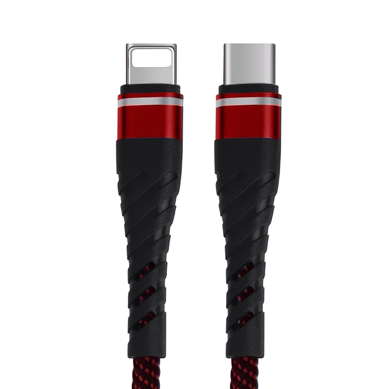 High Quality 2.2A Braided Nylon 20w Pd Cable Fast Charging Quick Charge Usb Type-C Cable