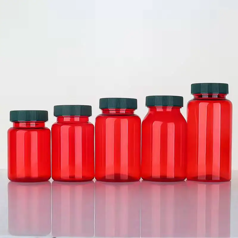 100ml red high-grade PET capsule bottle medical pet bottle