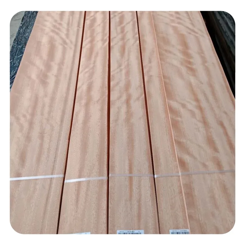 Factory Slice  High Grade Figured Anigre  Wood Veneer Face Veneer Laminated  Plywood For  Decoration Wall & Furniture