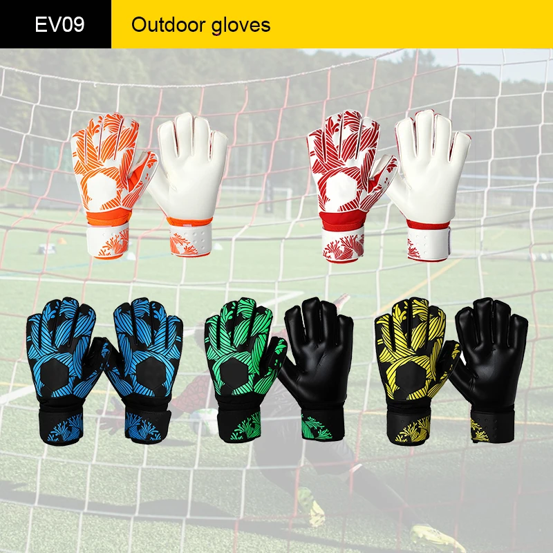 Soccer Sports Gloves Football Training Sticky Goalkeeper Gloves Foam Goalie Thicken Full Latex CLUB Men 5 Finger Gloves