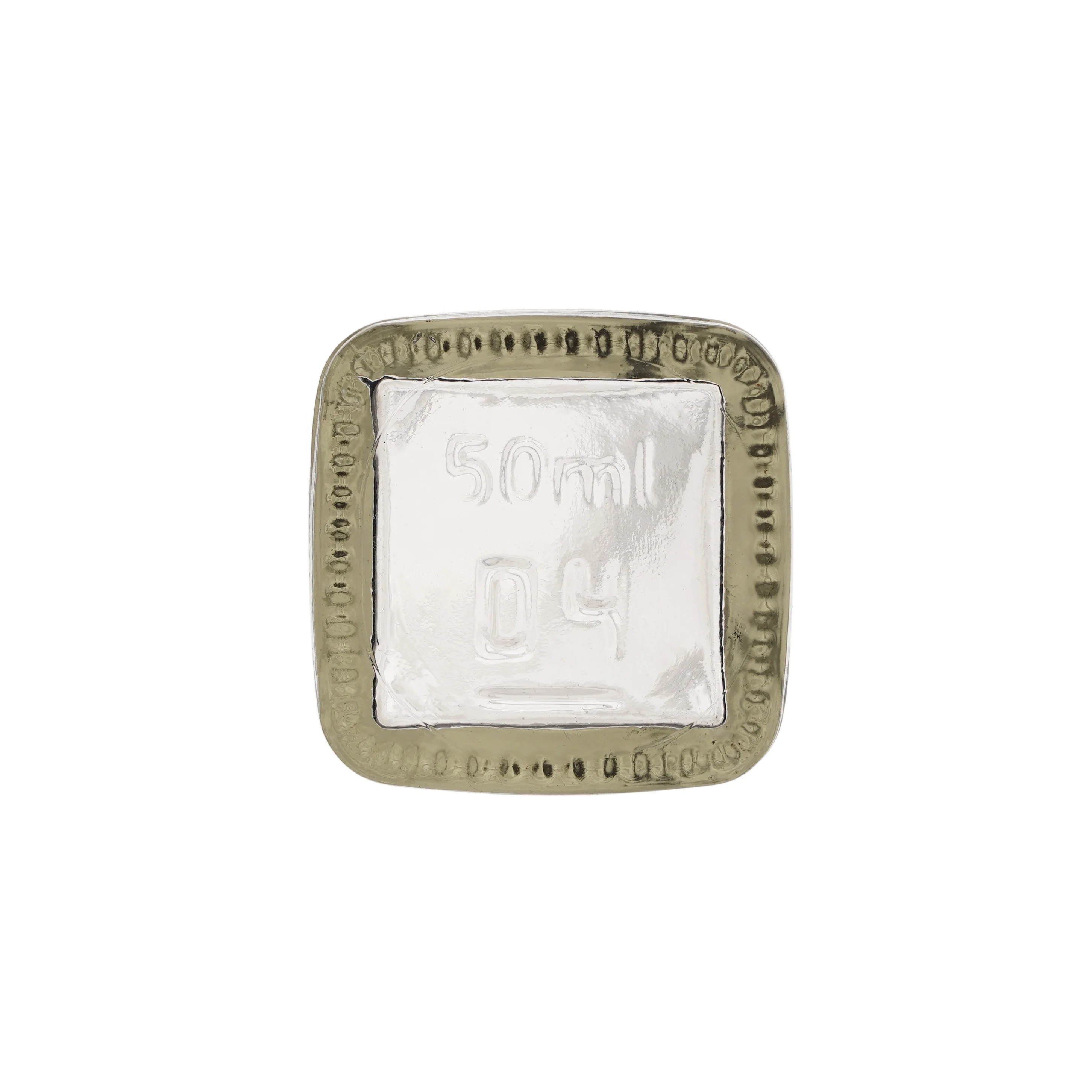 Berlin Packaging Mini Square Juice Oil Whiskey Brandy Bottle Custom Logo 50ml Small Empty Glass Liquor Vodka Bottle