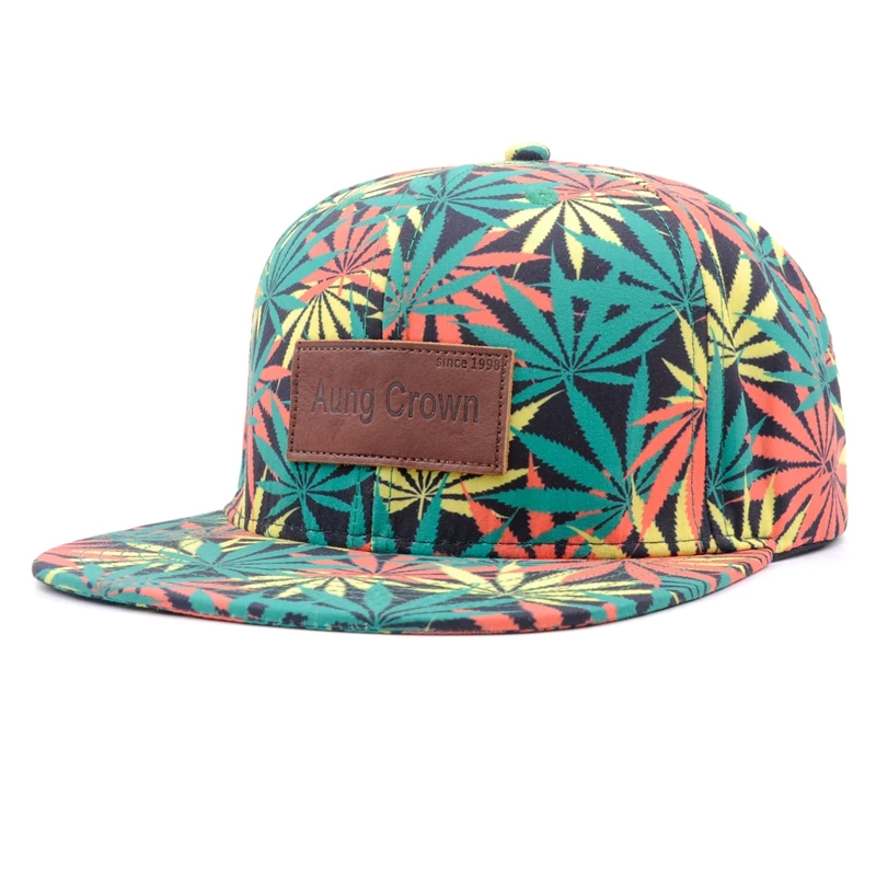 Fashion Cheap Digital Printing 6 Panel Cool Summer Beach Cap Snapback Hat