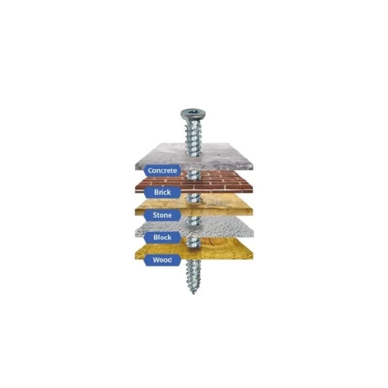 Cement screws manufacturer Yellow Torx 30 Socket Flat Head 7.5x102 Concrete Screw for Window sill