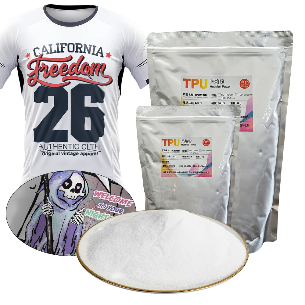Wholesale Price 1Kg Fast Dry Tpu Dtf Powder Tpu Adhesive Dtf Hot Melt Powder For T Shirt Heat Transfer Printing