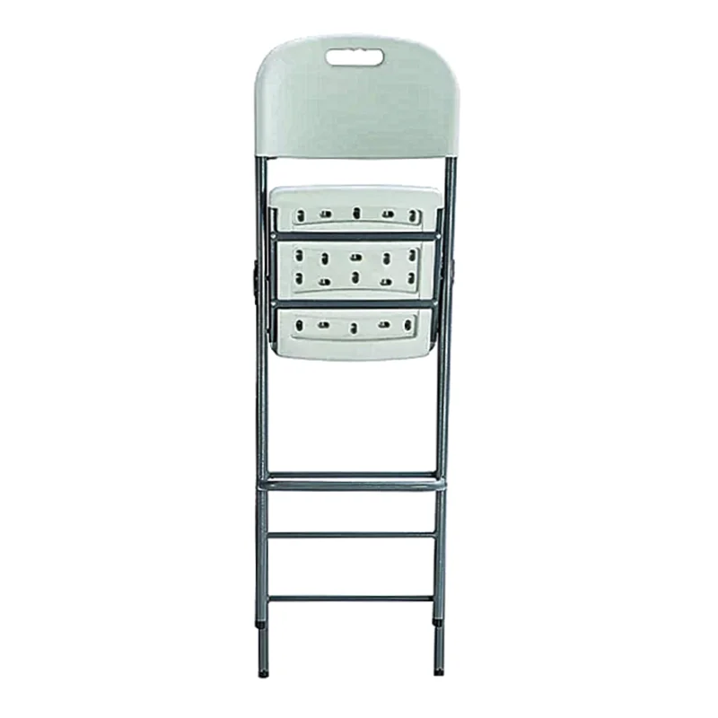 Garden outdoor Folding chair height 120 match set with Half Plastic fold Table Camping barbecue banquet event powder steel frame