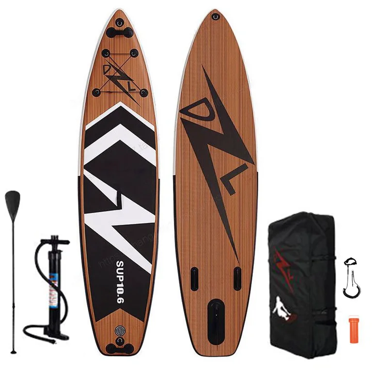 Top Quality New Design Wood Grain Wood Sup Paddle Board Inflatable Sup