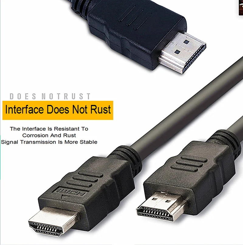 Кабель HD 1 8 м (6 футов) 1080P никелированный кабель 3D HDMI для PS4 ЖК-проектора телевизора ПК