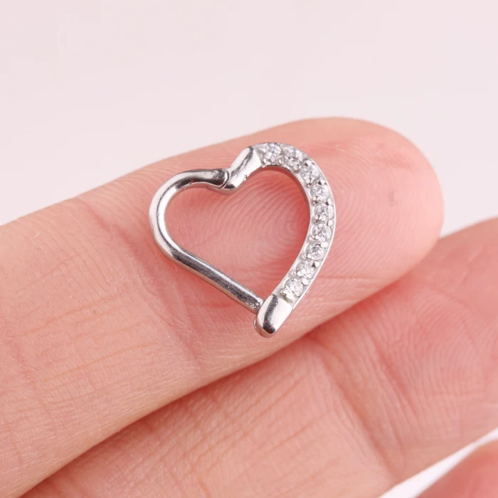  100% нержавеющая сталь литье сервис драгоценные камни сердце петля перегородки Кликер