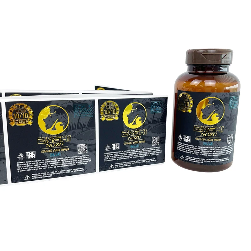 High Quality 3D Embossing Custom Printing Factory Wholesale for Health Supplements Stickers