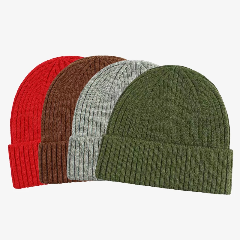 Sewingman 23SM9041 Classic Winter Personalizado Gorro Blank Solid Rib Knit Beanie Stocking Cap