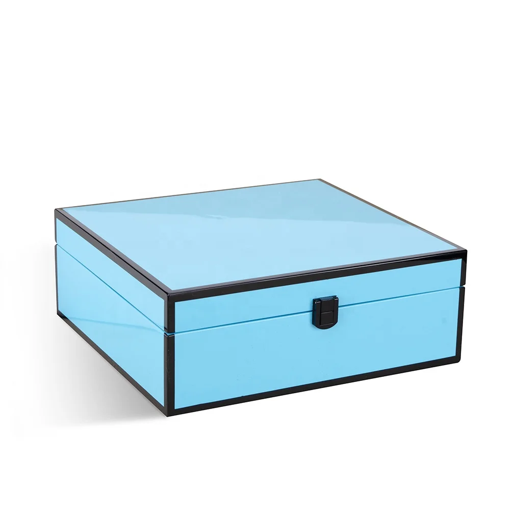 Factory Price Top Grade European Style MDF Wooden Jewelry Box Storage Box With Lock