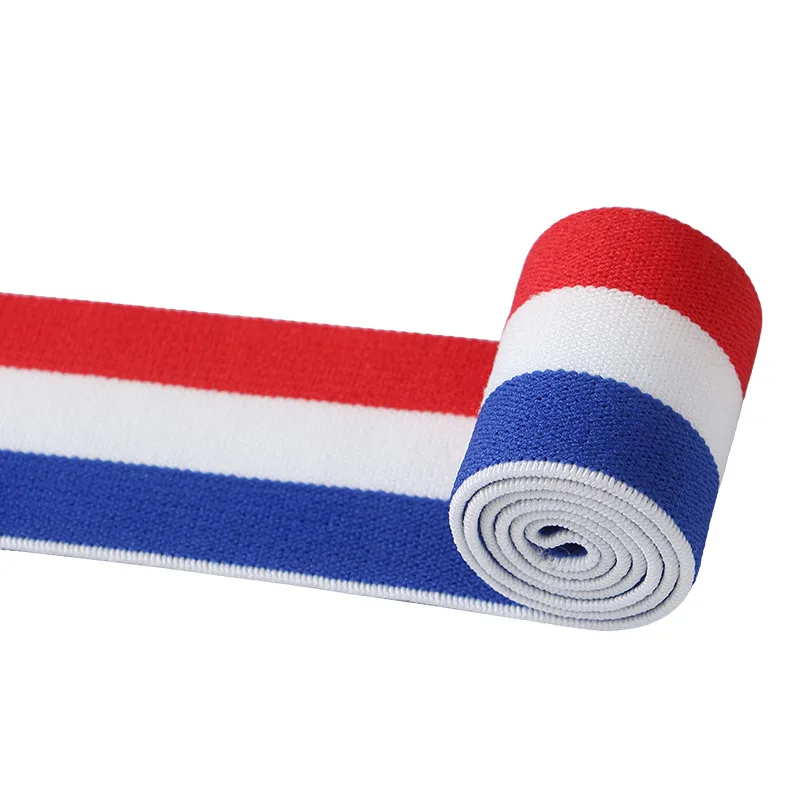 Custom Stripe Elastic Bands Clothing Bags Trousers Rubber Band Soft Belt Tension Elastic Webbing DIY Sewing Accessories