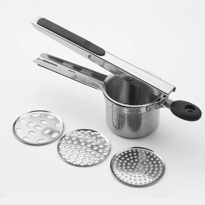 Картофель с 3 сменными дисками и силиконовой ручкой