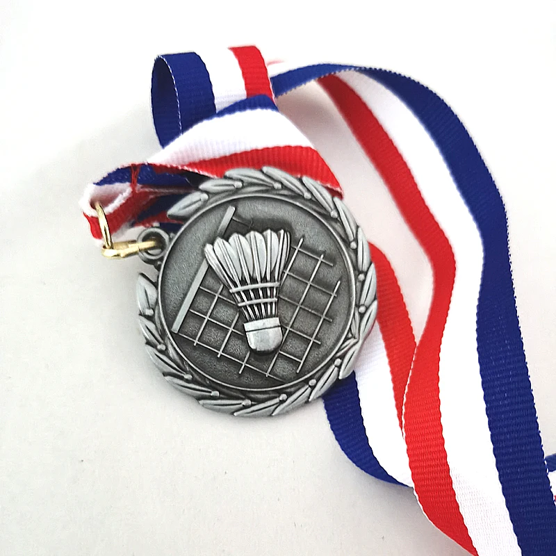 Custom Sport Gold Silver Color Badminton Medal Football Soccer Medals And Trophies