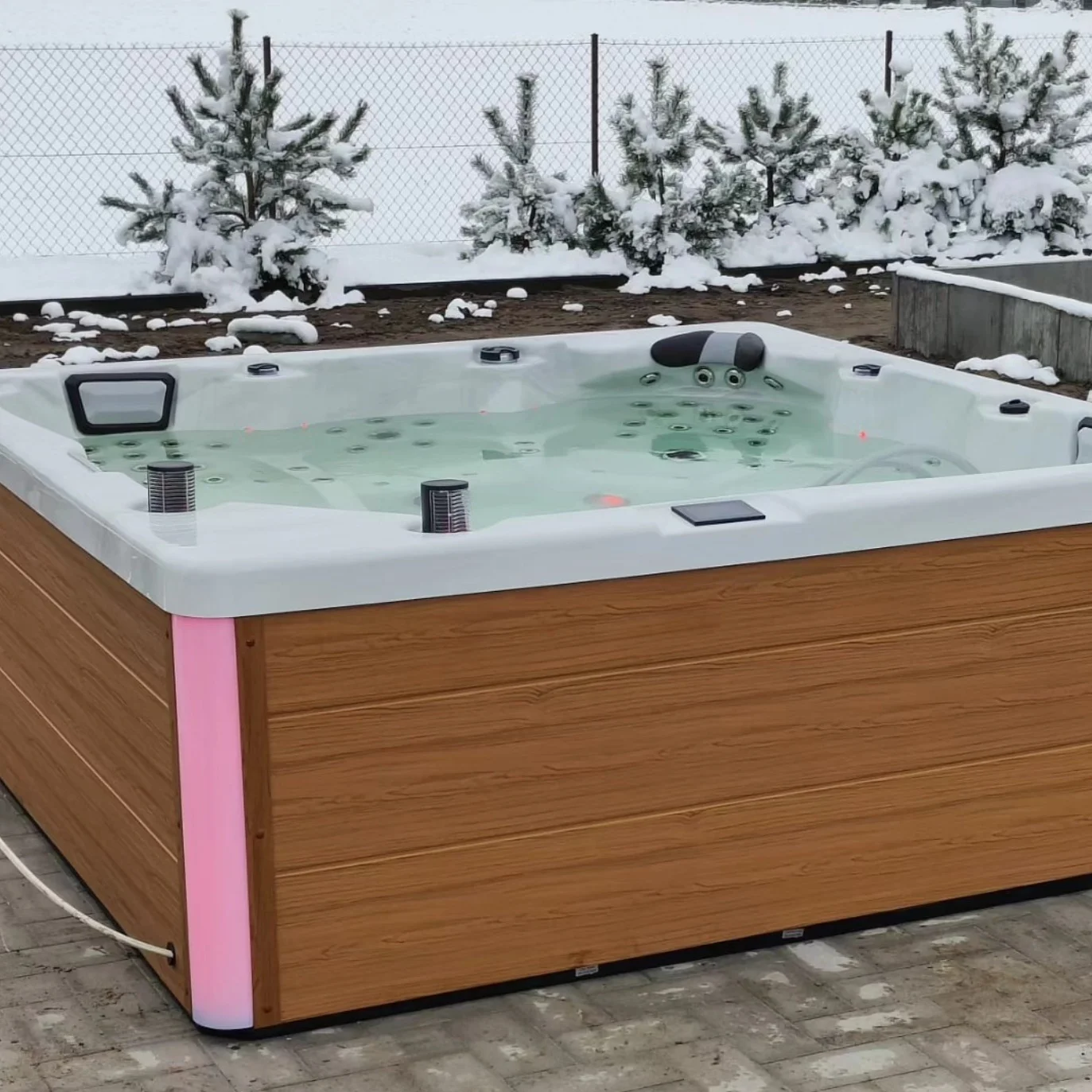 Hydrorelax новый продукт роскошная акриловая гидромассажная Ванна спа-салон на открытом воздухе с джакузи и гидромассажной ванной для вечеринки