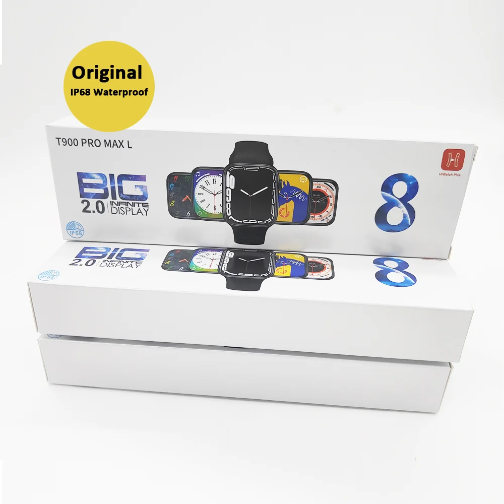 New Arrivals T900 Pro Max L 8 Series 1.92 Inch Smartwatch Waterproof Sport Fitness Heart Rate Monitor T900 Promax Smart Watch