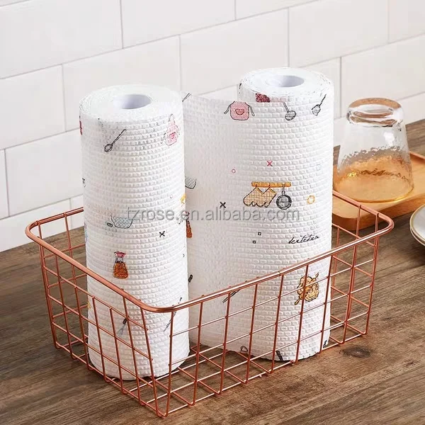 Ленивый тряпка для мытья посуды удобный одноразовый моющиеся печать Стиль нетканый материал