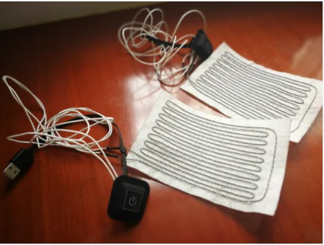 Электрические греющие подушки с USB-батареей китайская профессиональная фабрика 12 В/7 4 В/5 В нагревательные капюшоном для зимней куртки черного цвета