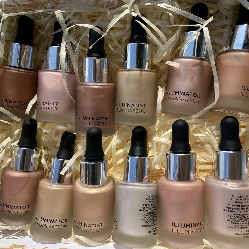 cosmetic waterproof  liquid body highlighter Wholesale  bronzer glitter makeup liquid highlighter