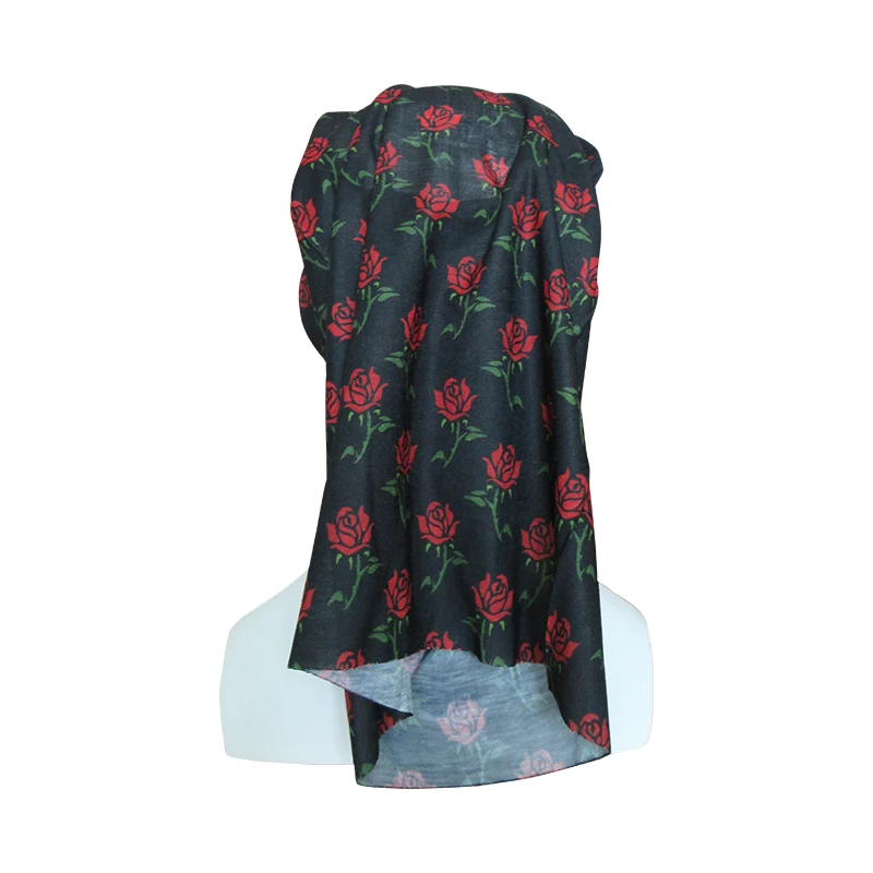 Red Rose Bandana UV Sun Visor Hat RPET Tube Magic Bandana