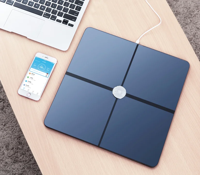 Оптовая продажа, проводные весы для ванной комнаты с анализом тела BMI, Wi-Fi, bluetooth, соединение в дуральном режиме