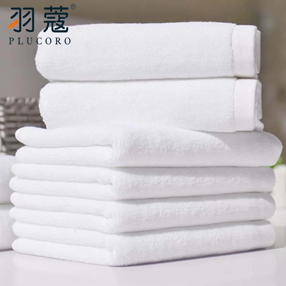 100% Cotton Terry Hotel Face Towel Set Five Star Hotel Supplier Cotton White Towel