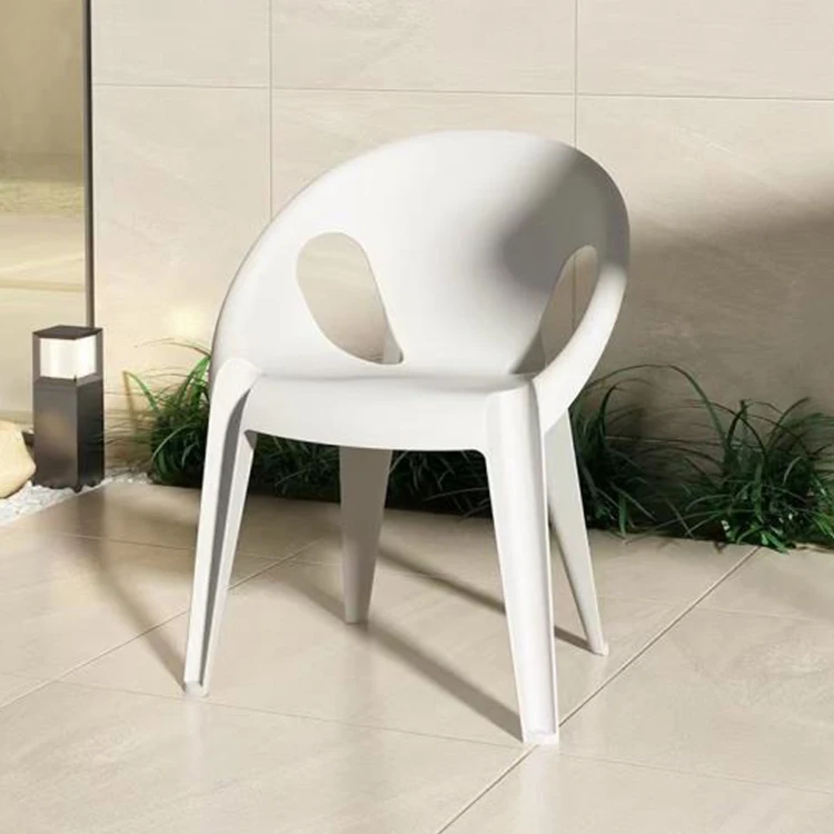 Household Plastic Dining Chair Thickened Backrest Conference PP Plastic Chair Modern Minimalist Nordic Lazy Leisure Chairs