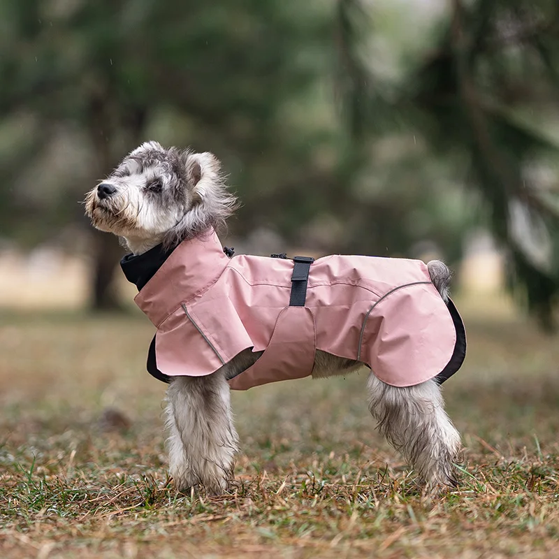 Custom Print Waterproof Jacket Dog Raincoat Suitable For Small And Large Dogs  Luxury Reflective Adjustable Pet Rain Coat