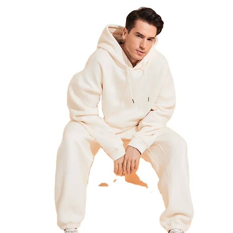 Custom Wholesale OEM Sport Cotton Fashion Tracksuit Summer Hoodie Sweater Jogging Polyester Sportswear Track Suit Set For Men