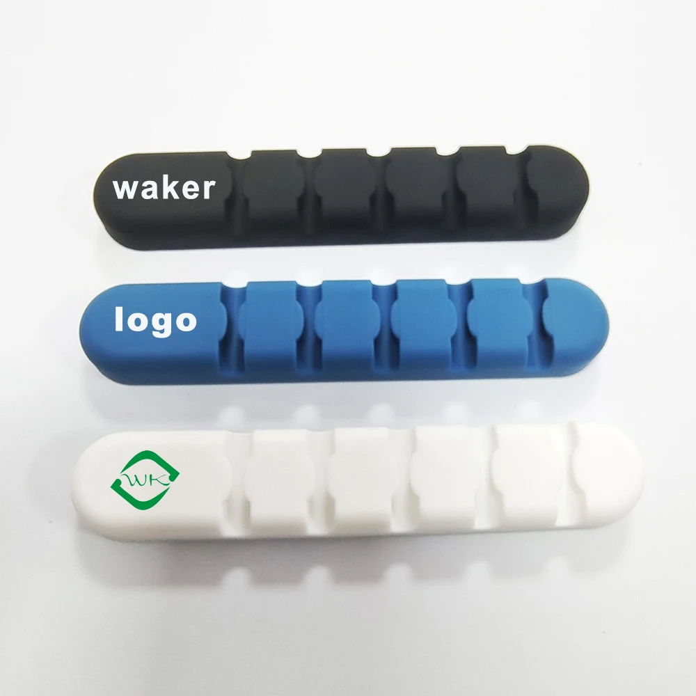 Hot Sale Wholesale 5-hole USB Desk Cable Holder Wire Silicone Cable Organizer