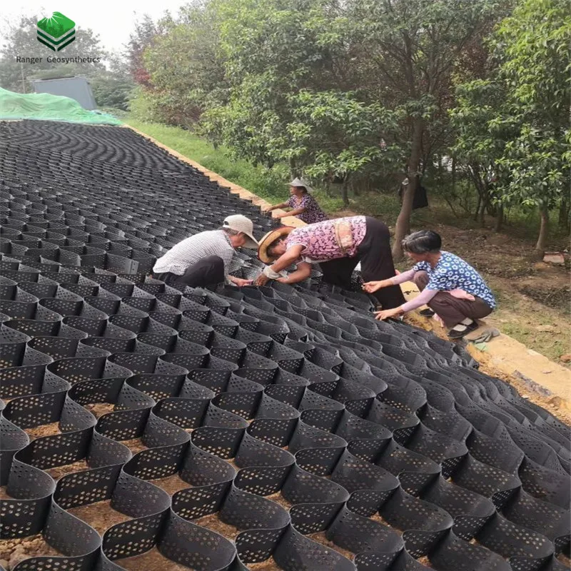 HDPE geocell ground grid paver  for road construction erosion control