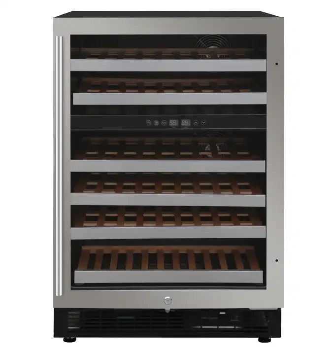 XW-160WE Dual Zone Frost Free Wine Cooler 148 Liters Built in Beverage Cooler Wine Cellar Cabinet Refrigerator