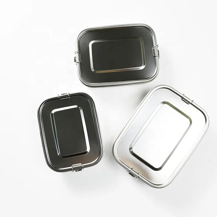In Stock Stainless Steel Metal Insulated Plastic Lunch Box for bento box