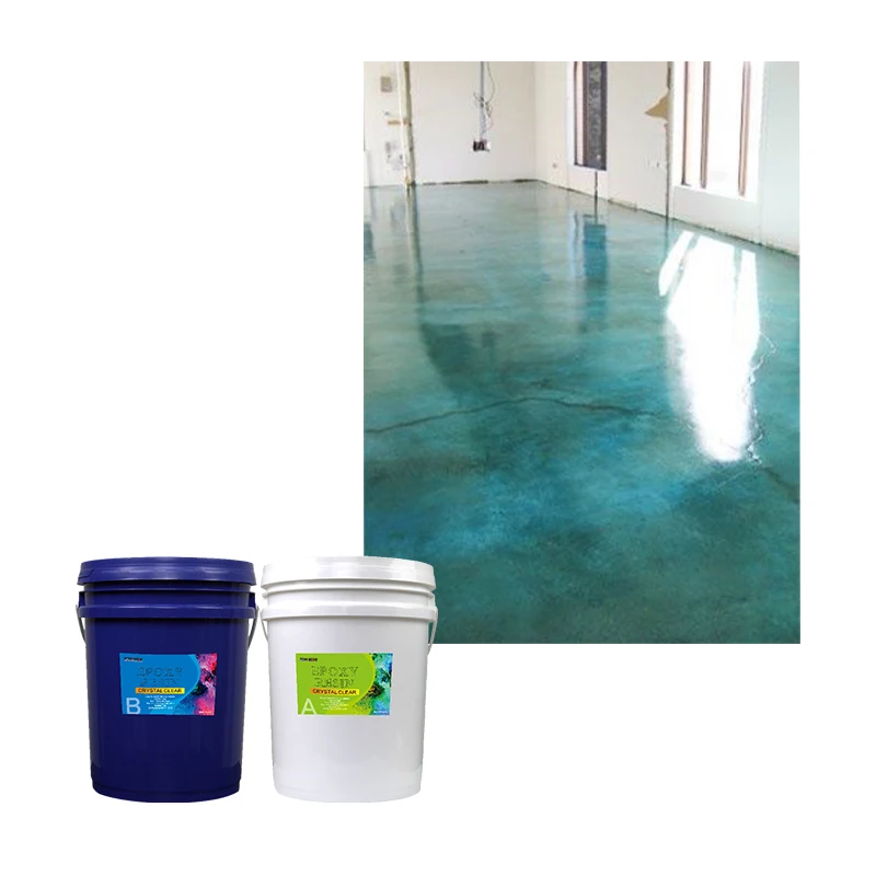 Epoxy Resin and Hardener 20kg AB Glue Self-Leveing Epoxy Floor Resin Paint for Cement Garage Floor Epoxy Coating