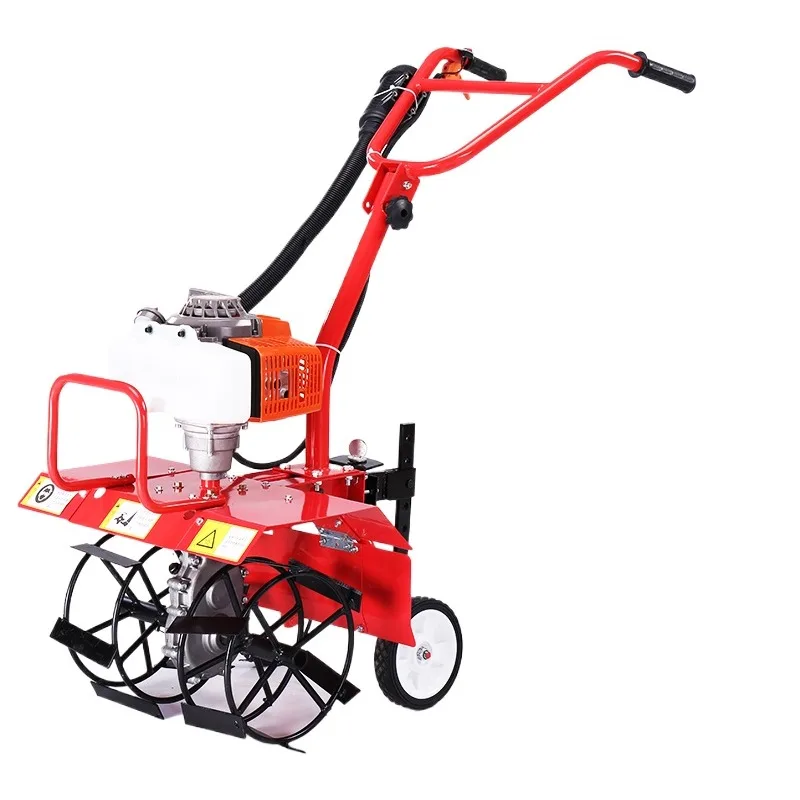 Small gasoline hoeing micro tillage scarifier home hoeing rotary tillage trenching machine
