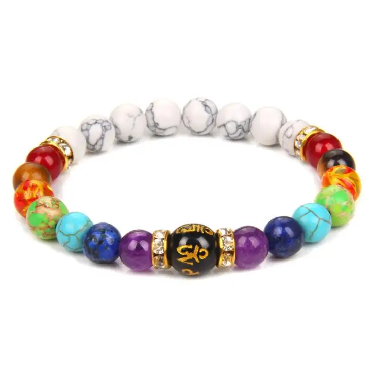 7 Chakra Meaning Cardfor Men Women Natural Crystal Healing Anxiety Jewellery Mandala Yoga Meditation Bracelet