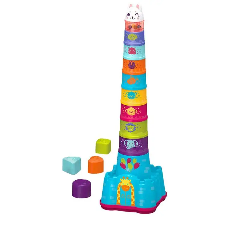 
Montessori Baby Stacking Sorting Cups Nesting Cubes Building Blocks Toys Educational Counting Toy for Kids 