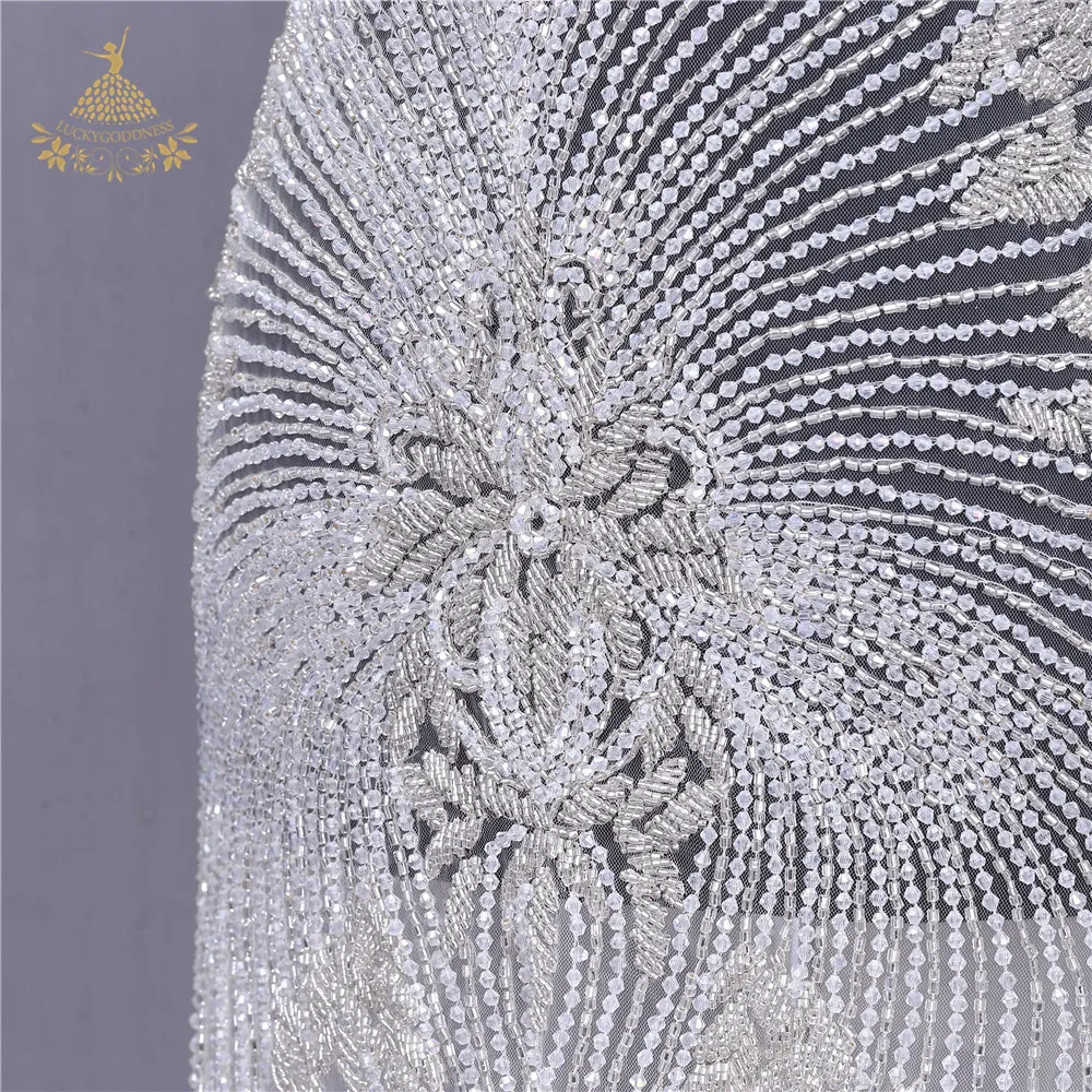 Rhinestone Wedding Large dress bead applique party wedding crystal patches