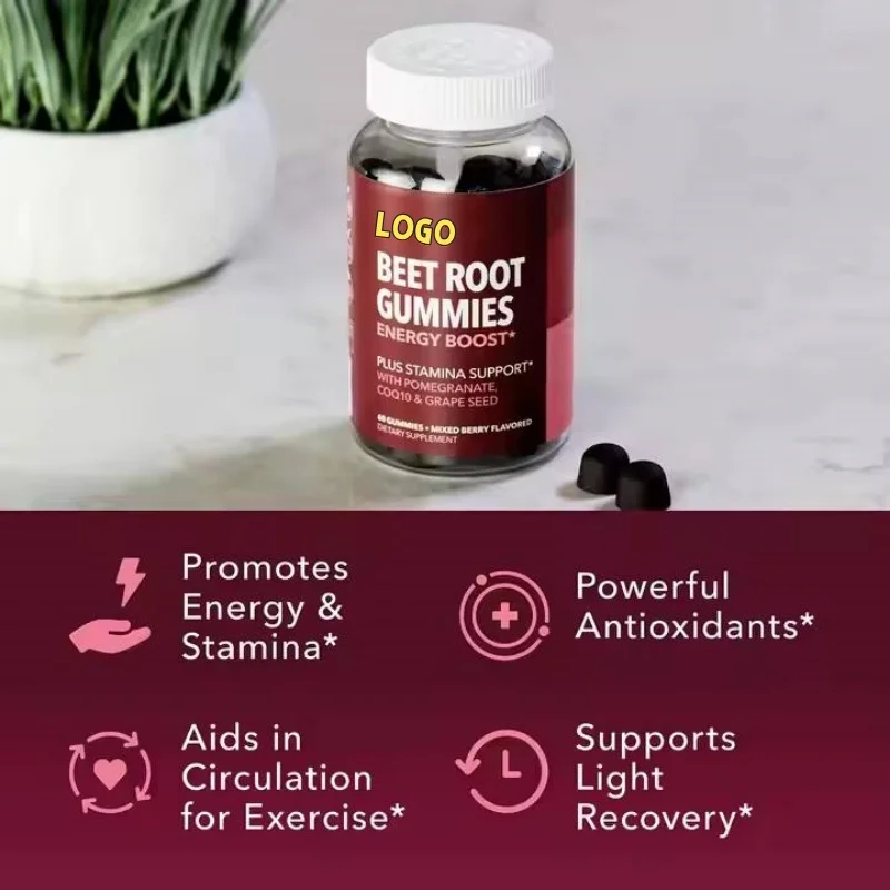 Sweet Plant Extract Natural Beet Root Gummies Supplement Support Heart-Healthy Grape Seed Powder Gummy