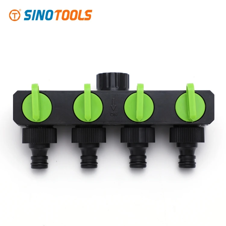 4 Way Garden Hose Quick Connector Water Irrigation Hose Fitting