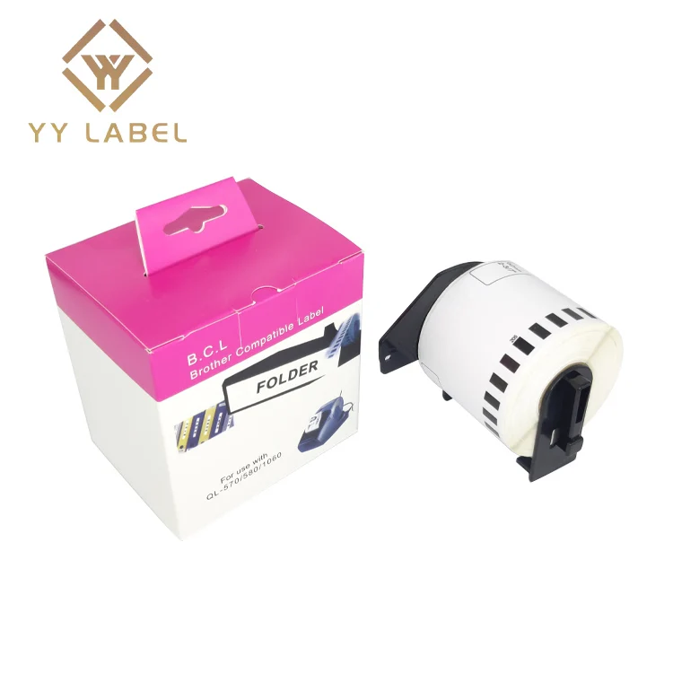 Compatible with DK-22205 Continuous Paper Label Roll Black on White 62 mm (W) x 30.48 m (L) compatible for Brother Label Printer