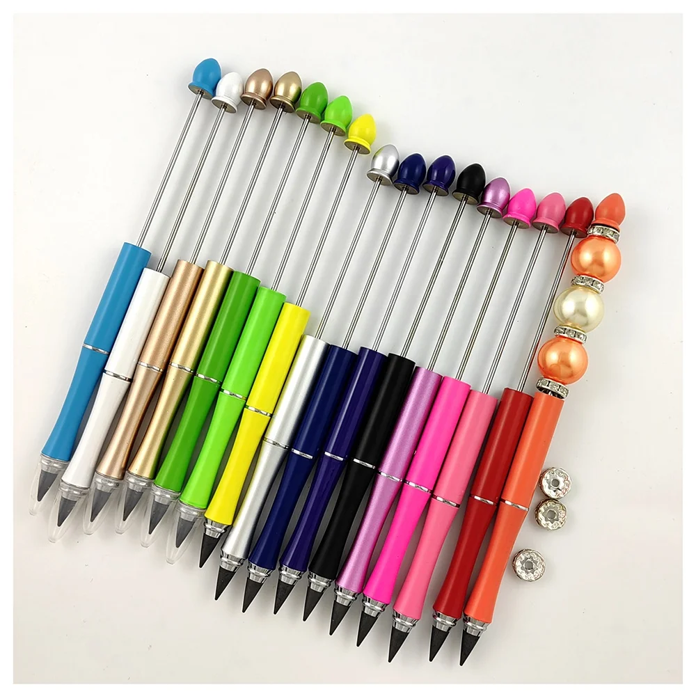 Add Beads Beaded Eternal Mechanical Pencils 2mm Blank Bar Personalized DIY Infinite Inkless Erasable Beadable Pencil Lami Pen