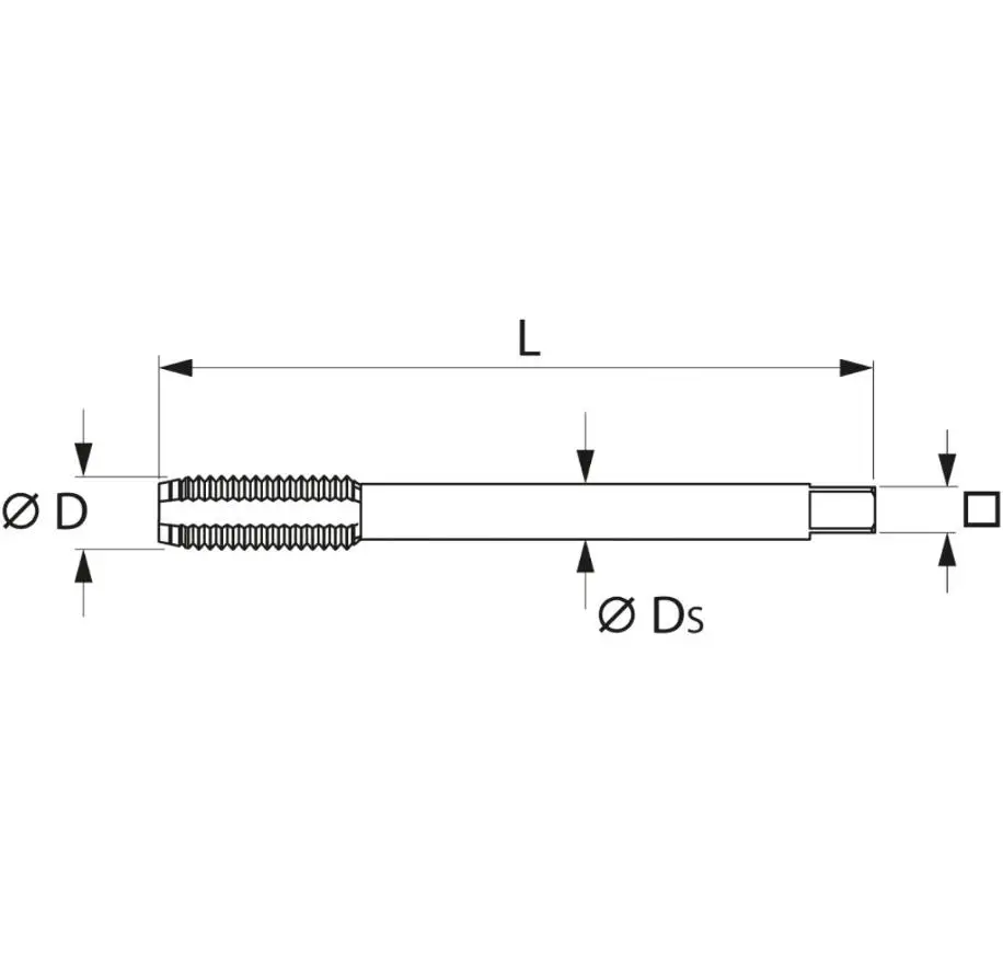 Machine Screw HSS E Machine Thread Taps Tap Spiral Fluted Taps DIN 371 CNC machine