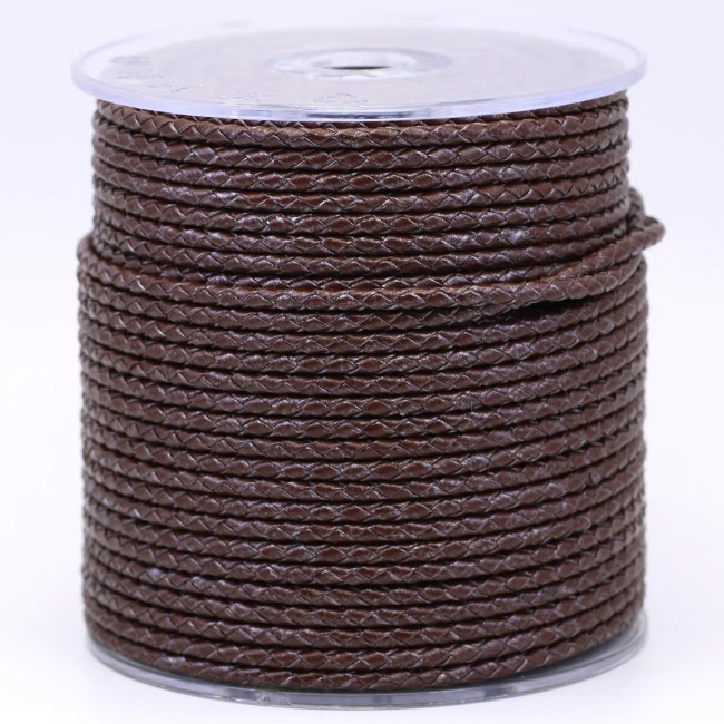 BMZ 2024 NEW 3 mm high quality round metallic leather cord