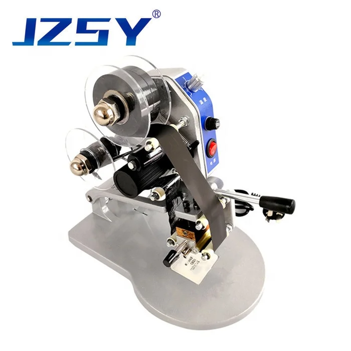 Manual small portable hot steel printing coding machine/hand held ribbon direct heat type code printer for aluminum foil