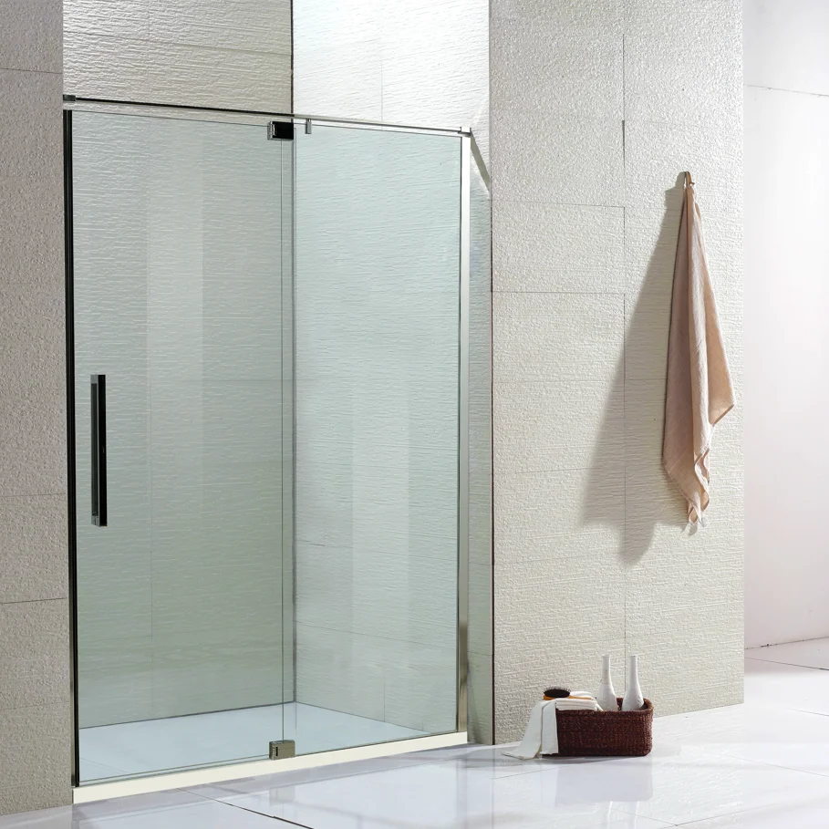 Small size two panel shower enclosure bathroom frameless tempered glass shower door shower room