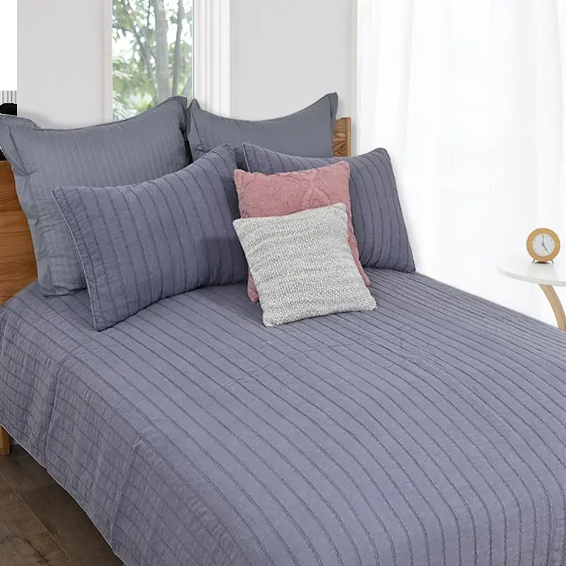 Oem 100% Cotton Stripes Colour Bedding Quilt Comforter Cover 3 Pcs Set Cotton Duvet Cover