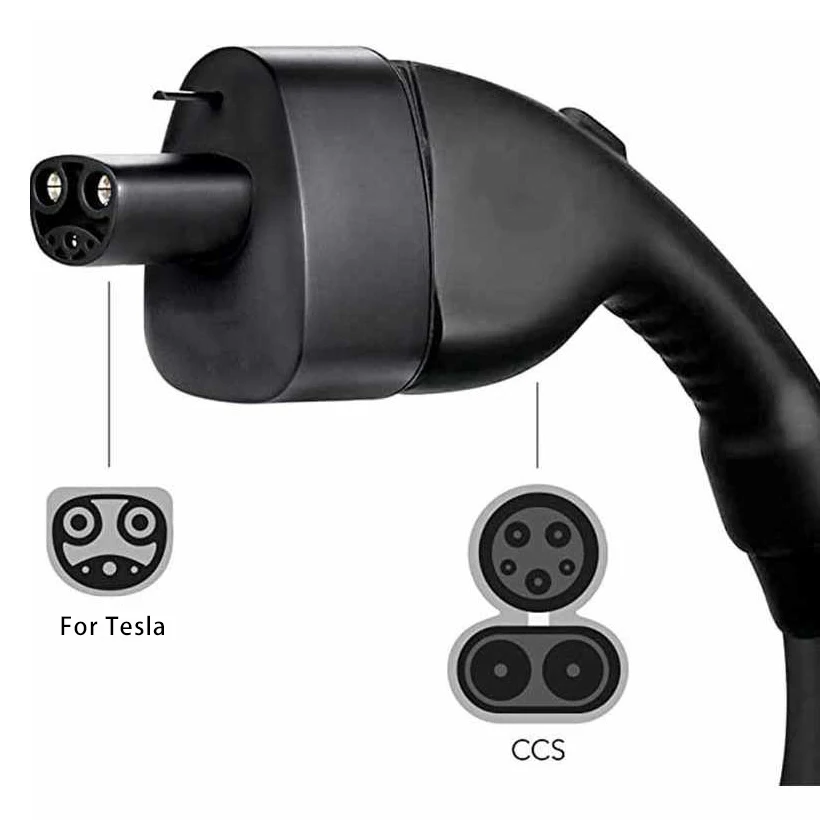 European Standard 32A Ev Converter For Ccs2 - Tesla Ccs 2 To AC DC Tesla Adapter DC