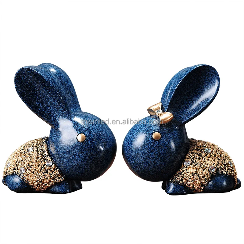 Nordic animals statue lovely rabbit for home and garden decoration bunny resin figurine