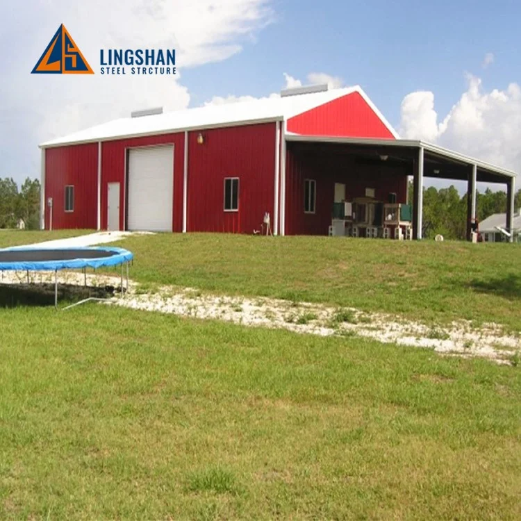 Sandwich Panel Cladding Prefabricated Metal Frame Storage Shed Steel Structure Building